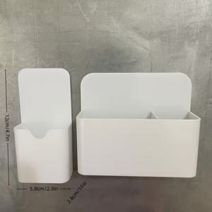 TEMU 화이트보드 펜용 자석 홀더 2개 세트, 자석 보관 용기, 연필용 플라스틱 컵, 칠판용 지워지는 마커 케이스, 가정, 사무실 또는 교실 사용에 적합한 드릴이 필요 없는 보관 솔루션이 특징입니다.