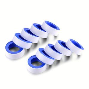 TEMU 10롤 초장 테프론 테이프 1/2인치(폭) X 520인치(길이) - 배관공 PTFE 테이프 - 나사 마개 - 샤워 헤드 및 파이프에 적합 - 가정용 파이프 밀봉 - 밀봉 테이프