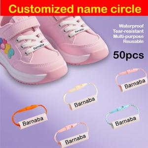 TEMU 10//50개 맞춤형 이름표와 랜야드, 내구성 좋은 PVC 신발 액세서리, 물병, 신발, 책, 옷, 우산용, 걸이용 고리 - 학용품용 다용도 멀티팩 식별표, 이름 스티커