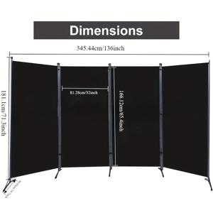 TEMU 접이식 프라이버시 스크린, 독립형 파티션, 휴대용 공간 칸막이, 가정 사무실, 침실, 기숙사용 스크린 파티션