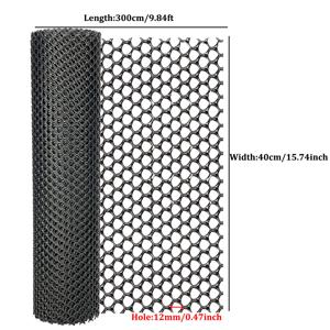 TEMU 플라스틱 와이어 메쉬 펜스, 40cm x 300cm - 개, 토끼 및 가금류용 플라스틱 닭장 울타리 - 애완동물용 발코니 그물망(구멍 3mm-12mm)