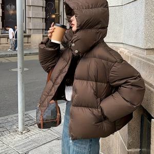 TEMU 가을 겨울 숏 루즈 패션 후드 브레드 코트 여성용 다용도 아우터웨어 198