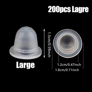 TEMU 200개 일회용 타투 잉크컵 - 소사이즈 & 대사이즈, 반영구 화장사용 투명 마이크로블레이딩 홀더, 전원 불필요