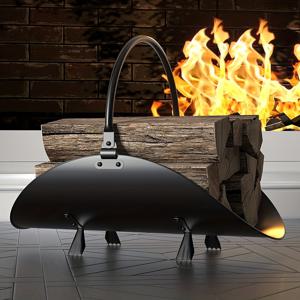 TEMU 1개입 튼튼한 철제 나무 선반, 실내외 사용 가능, 장작 및 벽난로 용품 보관에 사용 가능