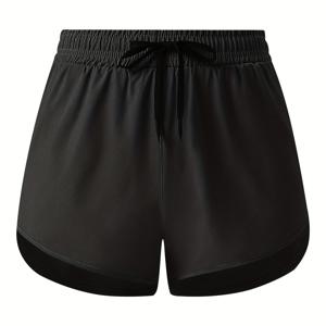 TEMU 여성용 캐주얼 스포츠 반바지, 여름 야외 달리기 훈련용, 속건성 애슬레틱 팬츠, 볼 피트니스 캐주얼 스포츠 반바지