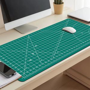 TEMU 1개 확장형 게이밍 마우스 패드 및 키보드 매트 - A4 격자선 눈금자 패턴, 공예, 재봉, 미술용 - 노트북 보호 매트, 스터디 데스크 매트 - 내구성 있는 미끄럼 방지 베이스, HD 프린팅, XL/XXL - 홈, 기숙사, 사무실 및 게이밍 데스크 액세서리에 이상적, 게이머를 위한 완벽한 생일 선물, 휴일 선물, 홈 워크스페이스,고품질 인쇄