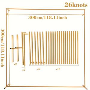 TEMU X 금속 프레임 배경 스탠드, 러스틱 스타일 웨딩 풍선 아치, 다목적 이벤트 배경, 브라이덜 샤워, 기념일, 생일 파티 및 축제 행사에 적합, 재사용 가능한 장식, 전기 불필요, 깃털 없음