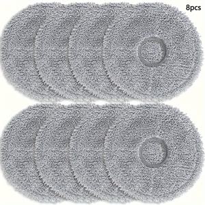 TEMU eam L10s Ultra / L10 Ultra / L20 Ultra / L10s Pro Ultra Heat & Xiaomi X10+ 로봇청소기용 교체용 걸레 패드 8개입, 업그레이드된 두꺼운 세탁 가능 극세사 물걸레, 천 바닥 부착물