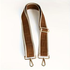 TEMU 53인치 조절 가능한 백팩 어깨끈, 고급 자수 자카드 백팩 스트랩, 브라운 패션 백팩 어깨끈, 조절 및 분리 가능한 백팩 스트랩, 가방, 토트백, 메신저백에 적합