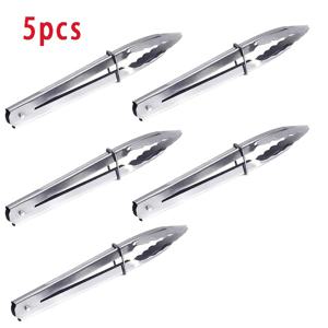 TEMU 스테인리스 스틸 식품 집게 5개, 스테인리스 스틸 금속 조리집게, 7인치 미니 뷔페집게, BBQ집게, 주방집게, 고품질 소재, 재사용 가능, 세척 용이, 다용도 집게, 전채요리, 디저트, 샐러드, 그릴용으로 적합