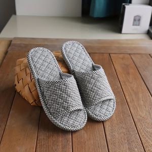 TEMU 남녀공용 가정용 패브릭 슬리퍼, 이중 패브릭 밑창으로 편안하고 내마모성이 뛰어난 실내화, 실내화로 적합한 커플 슬리퍼, 여성 신발
