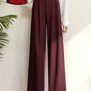 TEMU 여성 솔리드 컬러 가을 긴 바지