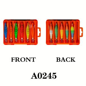 TEMU 11피스 루어 미끼 세트, 야광 나무 새우 루어 2.5#/8.5cm 오징어 미끼, 우산 훅 포함, 오징어, 문어용, 양면 낚시 장비, 바다 및 해변 낚시용