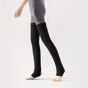 TEMU 여성용 컬러풀 디자인 니하이 양말 1/2켤레 (가을/겨울용), 남성용 긴 튜브 무릎 보호대, 추운 다리 보온 확장, 미끄럼 방지 디자인, 패셔너블한 스포츠 요가 레그 커버