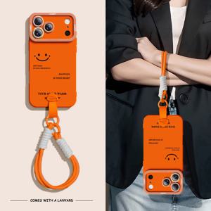 TEMU 휴대폰 케이스 - 아이폰 17 Pro Max용으로 새롭게 디자인된 직조 넥 스트랩 케이스. 최신 16 Pro Max 모델, 15 Friend 모델과 호환되며, 16개의 분실 방지 및 낙하 방지 만화 디자인 특징. 또한 T를 위한 창의적인 애플 디자인도 포함되어 있습니다.