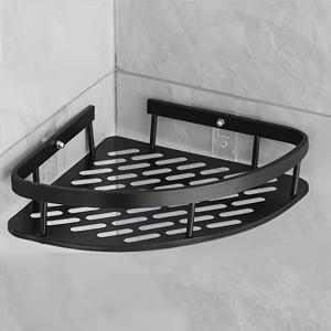 TEMU 무타공 욕실 샤워 수납 선반 - 다층 고하중 코너 선반, 공간 절약형 욕실 정리대, 간편한 설치. 샤워실, 주방, 화장실에 적합 - 모던 스타일 욕실 정리대, 디자인, 고품질, 벽걸이형 선반, 견고한 구조, 아파트 생활 필수품