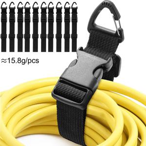 TEMU 10개입 고강도 조절식 연장 코드 정리함 (3축 버클 잠금 장치 포함) | 스튜디오 및 차고 정리용 블랙 내구성 폴리프로필렌 코드 홀더, 공구 벨트, 안전한 케이블 보관, 연장 코드 홀더, 공구 정리함, 견고한 구조