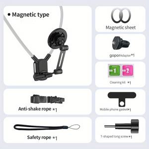 TEMU 마그네틱 넥형 휴대폰 홀더, 넥밴드 휴대폰 거치대, 넥밴드 휴대폰 고정 프레임, 달리기, 운동, 자전거 타기, 요리에 적합, 흔들림 방지 촬영, 고정 스트랩 증정