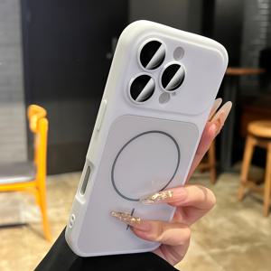 TEMU 폰 케이스: 새로운 럭셔리 업그레이드, 즉시 17시리즈 오렌지 마그네틱 무선 충전 폰 케이스, 아이폰 17 Pro Max Air 16 15 14 13 12 11 Pro Max 17Pro 17Promax 호환, 대형 윈도우 카메라 렌즈 보호 충격 방지 테두리 소프트 커버