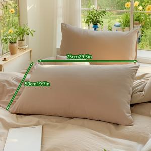 TEMU 2개입 컬러풀 브러시 페이크 커버, 멀티 컬러 패턴 프린트, 매우 부드럽고 피부 친화적, 주름 방지 및 색상 변색 방지, 사계절 습기 흡수, 관리 용이, 가정, 기숙사 및 호텔 사용에 적합