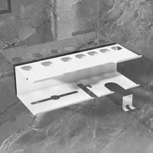 TEMU 다기능 벽걸이 랙 | 공간을 최대로 활용 & 헤어 드라이어, 컬링, 정리 | 욕실 화장대 수납 솔루션