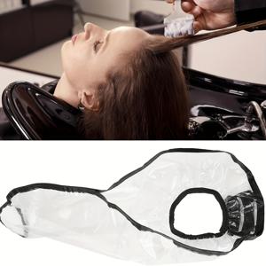 TEMU 1개 다기능 샴푸 캡 깔때기, 가족 살롱 샴푸 워시 린스 케이프, 탄성 있는 가장자리 착용 편안함, 염색에 매우 적합