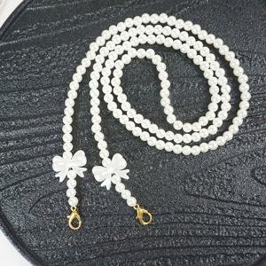 TEMU 핸드메이드 비즈 폰 끈 | 리본 가방 숄더 스트랩 끈 펜던트