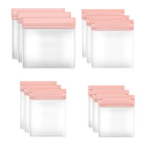 TEMU 8/12개 주얼리 가방 세트, 변색 방지 주얼리 가방, 정리 및 보관용, 반투명 EVA 소형 가방, 금색 및 은색 귀걸이, 목걸이, 반지, 체인 S (핑크, 다양한 크기)에 적합