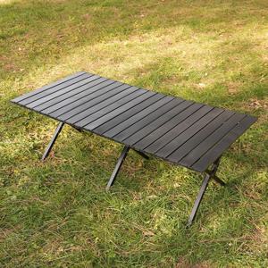 TEMU [한국 현지 배송] 블랙 폴딩 롤테이블 접이식 캠핑 테이블 초경량 아웃도어 테이블 3Sizes