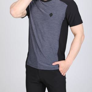 TEMU 남성 시원한 여름 등산복/작업복/일상복 배색 반팔 라운드 티셔츠 바운스(SI31LT031M)