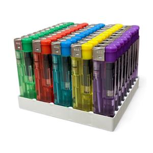 TEMU 크라운 에코 전자 라이터 투명 라이타(1BOX 50개)