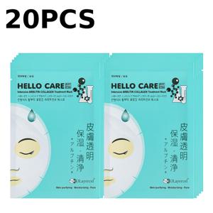 TEMU 콜라겐 마스크 10개 세트 헬로 케어 인텐시브 알부틴 콜라겐 마스크팩 | 잡티 케어·수분탄력·저자극 브라이트닝 톤업 진정 톤업·잡티·수분충전 데일리팩