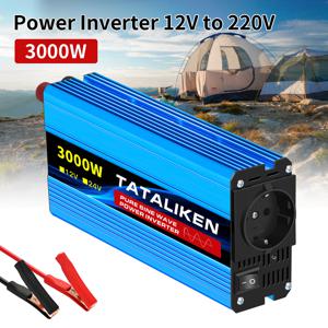 TEMU 3000W 순수정현파 인버터 DC12V AC220V LCD 디스플레이 캠핑용