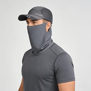 TEMU 2개입 속건 야구 모자 및 마스크 세트, 남성/여성용 얇은 속건 메시 야구 모자, 여름 통기성 야외 낚시 햇빛 가리개 오리 깃털 모자, 골프 모자, 2026 업그레이드 버전