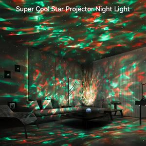 TEMU 웨이브 오로라 LED 램프 | 전원, 리모컨, 7가지 색상 변경, 배터리 없음, 방, 파티, 수면 장면, 침실, 거실, 서재, 사무실 책상 장식, 크리스마스 선물