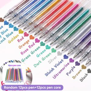 TEMU 24개입 색상 변경 글리터 펜, 액체 글리터 스파클링 쉬머 스타 젤펜, 저널링용 오로라 쉬머 형광펜. 수채화 마커로 그림 및 낙서에 적합한 24개 세트. 수정펜으로 DIY 사진 앨범, 블랙 카드, 콜라주, 공예에 이상적인 극세필 펜. 생일 선물, 크리스마스 선물, 밸런타인데이 선물, 새해 선물, 친구 선물로 훌륭함! 또한 부활절 선물로도 완벽함