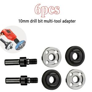 TEMU 6개 드릴 비트 변환 어댑터 세트, 수동 도구를 전동 도구로 변환하는 완벽한 선택, 커팅 디스크, 연마 휠 및 연마 연결에 적합한 다용도 도구 어댑터가 특징입니다.