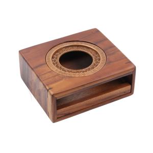 TEMU 월넛 나무 티워머 가열 티 가전기 베이스 양초 찜질방 티 스토브 보험 호텔 베이킹