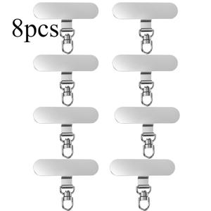 TEMU 6/8개 업그레이드 360° 회전 스테인리스 스틸 휴대폰 끈 버클 - 휴대폰 케이스 손목 스트랩 후크, 메탈 커넥터, 끈 연결 조각, 내구성 있는 360° 회전 가능 디자인, 안전한 메탈 버클, 모든 스마트폰과 호환, 스타일리시한 메탈 텍스처