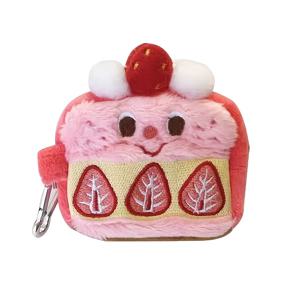 TEMU SuperCute 딸기 케이크 코인 지갑 & 에어팟 케이스! 귀여운 이어폰 보관 코인 지갑, 휴대용 액세서리, 여학생을 위한 완벽한 선물, 딸기 애호가를 위한 훌륭한 선물, 여성용 코인 지갑