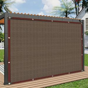 TEMU 정원 차양망, 내구성 있는 메쉬 타포린 (고리 포함), UV 차단 야외 차양망, 온실, 정원, 테라스, 식물, 가제보, 커피 브라운