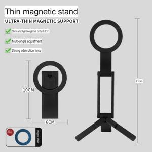 TEMU 접이식 및 휴대용 폰 홀더용 자석 삼각대 마운트, Magsafe 아이폰 16, 15, 14, 13, 12 Pro Max 모델, 삼성 및 샤오미 기기와 호환
