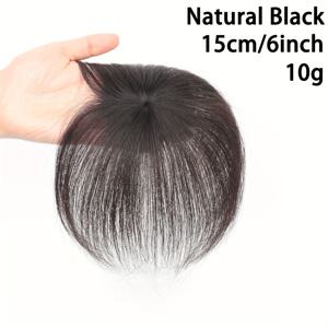 TEMU 남녀공용 리얼 인모 토퍼 피스 - 볼륨감 있는 짧은 헤어 교체용, 희어지는 머리카락을 위한 가볍고 통기성 좋은 헤어피스, 두피 커버, 모든 피부 톤 및 탈모 솔루션에 적합