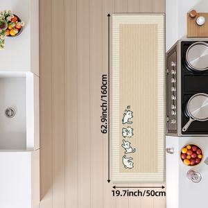 TEMU 주방 러그 및 매트 미끄럼 방지 워셔블, 바닥용 주방 매트, 프린팅 쉬운 고양이 주방 러너 러그, 주방 러그, 싱크대 앞, 세탁실, 복도 홈 데코 가을 장식 겨울 장식