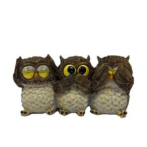 TEMU 1개 / 부엉이 조각상 장식품, 