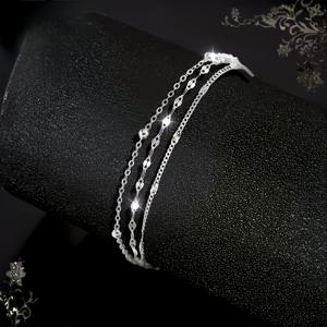 TEMU 레트로 3단 팔찌 - 선물에 적합한 저자극성, K 도금 레이어드 체인, 캐주얼 복장, 특별한 날 및 민감한 피부용, 생일 선물로 사계절 우아한 액세서리