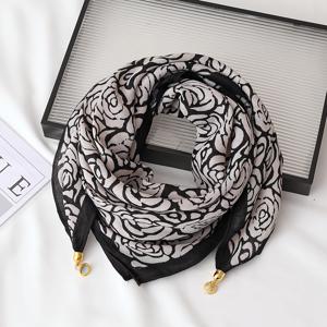 TEMU 다양한 디자인의 자석 버클이 달린 여성용 장식 스카프, 따뜻한 소형 스카프, 얇은 올매치 스카프, 겨울용 자석 버클 스카프, 봄과 가을에 어울리는 얇은 스카프, 소형 스카프