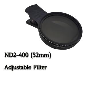 TEMU 조절식 ND2-400 (52mm) 필터 렌즈 액세서리 - 스마트폰 카메라 및 DSLR 겸용, 휴대폰 렌즈 보호캡으로 적합, 장노출 사진(풍경/인물) 촬영을 위한 사진 애호가에게 이상적