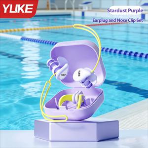 TEMU 수영용 귀마개 및 코 클립 세트, 부드러운 실리콘 소재, 완벽한 착용감, 휴대하기 쉬운 보관함 포함, 목욕, 야외 다이빙 및 수영 훈련 시 물이 들어오지 않도록 방지