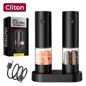 TEMU 전동 소금 후추 분쇄기, 자동 배터리식 후추 밀 셰이커, 조절식 분쇄도, 간편한 충전, 업그레이드된 대용량, LED 조명 포함, 주방, 식탁용 또는 선물용 한 손으로 간편하게 작동